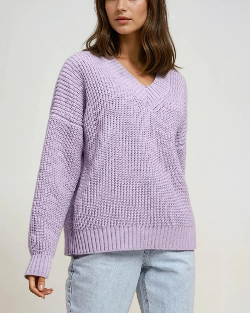 Pull Col V Manches Longues - Maya