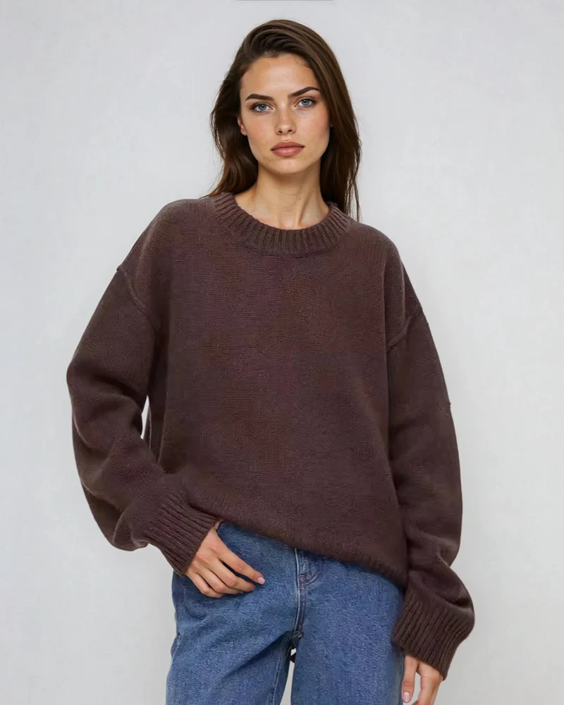 Pull Col Rond Coutures Apparentes - Natalia