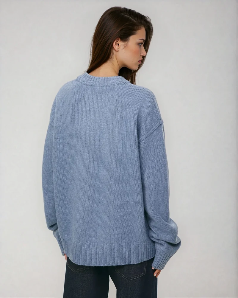 Pull Col Rond Coutures Apparentes - Natalia