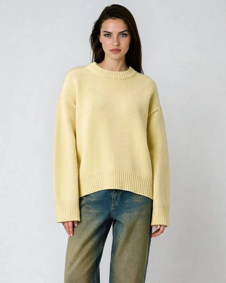 Pull Col Rond Coutures Apparentes - Natalia