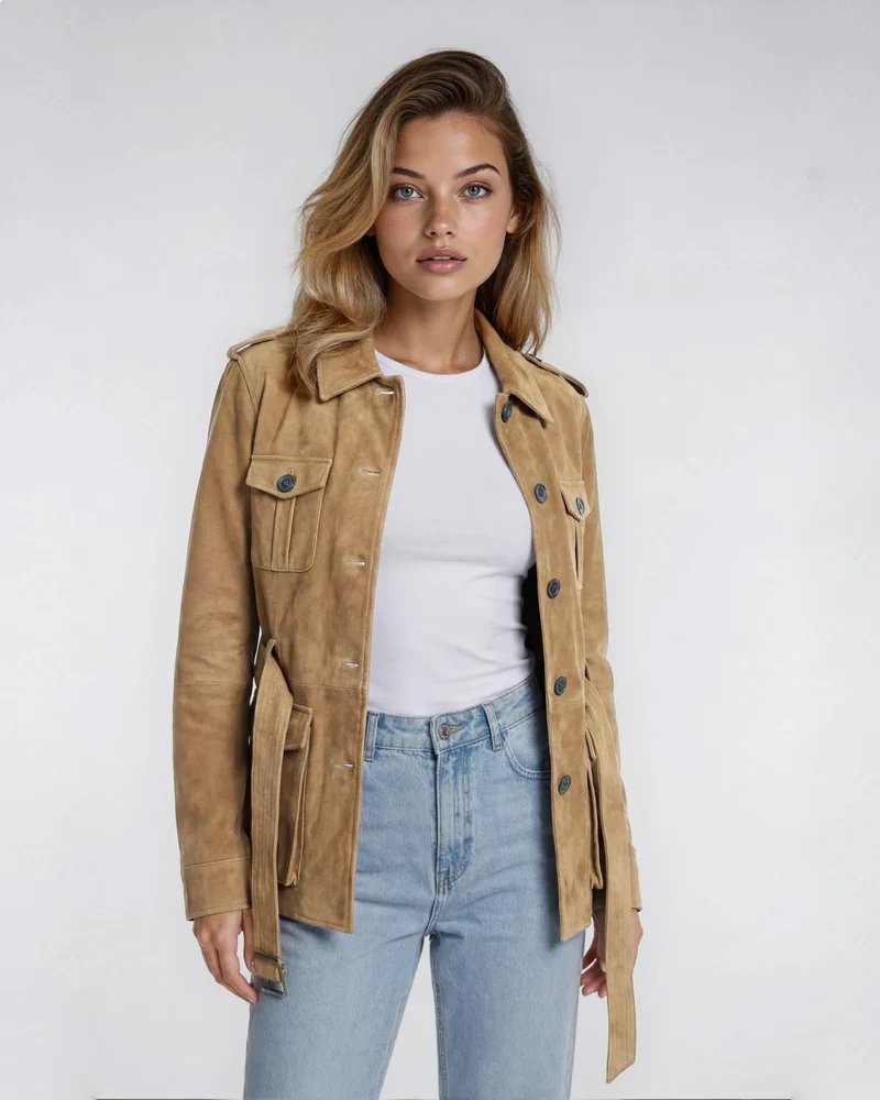 Veste Saharienne En Daim - Carole