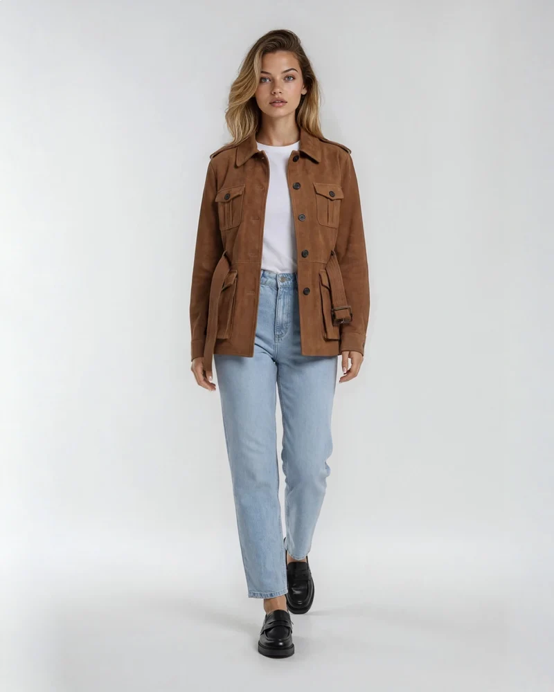 Veste Saharienne En Daim - Carole