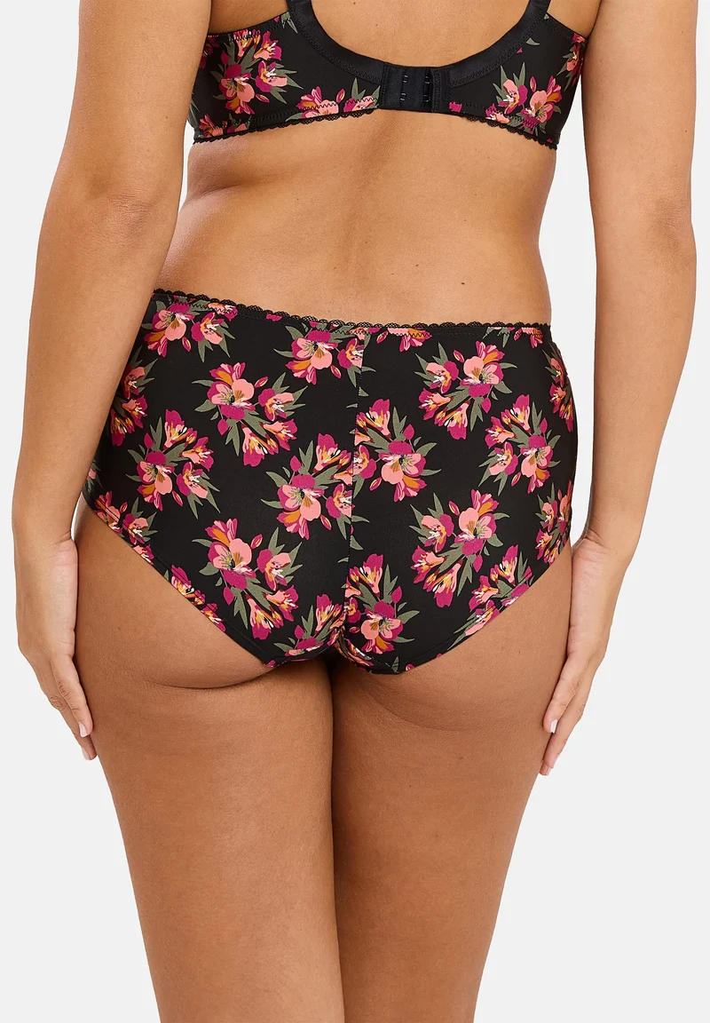 Shorty Oriane Bouquets Noir & Rose