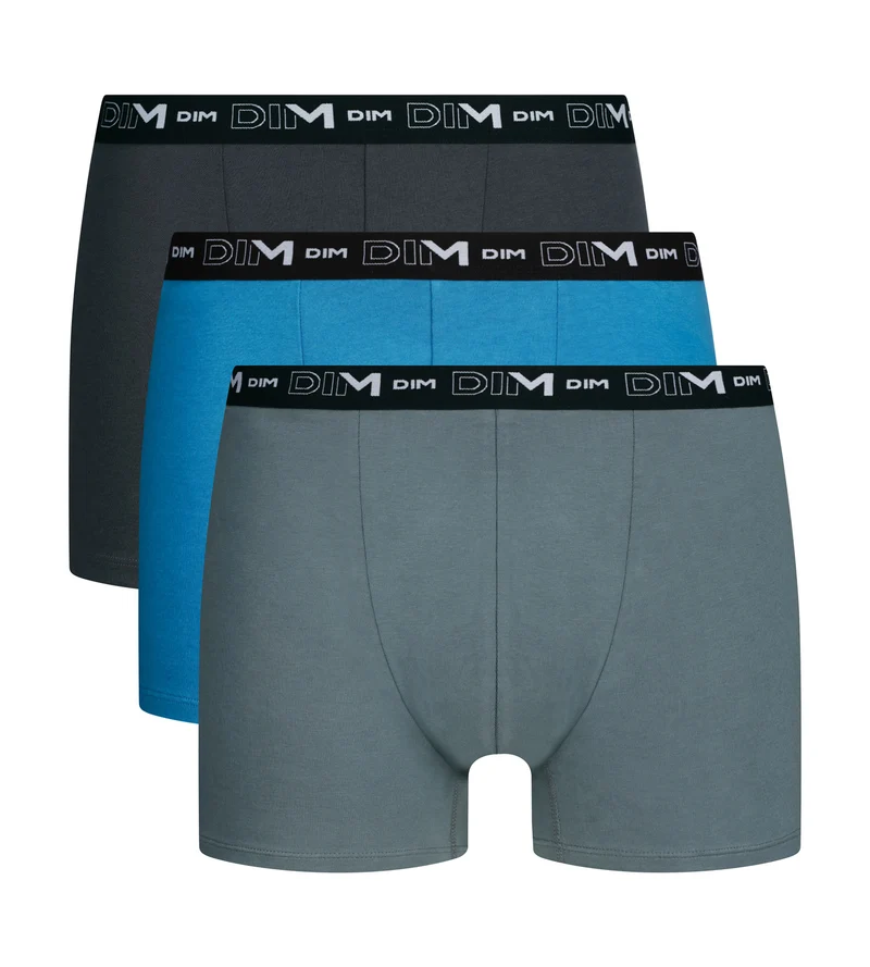 Lot de 3 boxers homme Bleu Elegant Dim Coton Stretch
