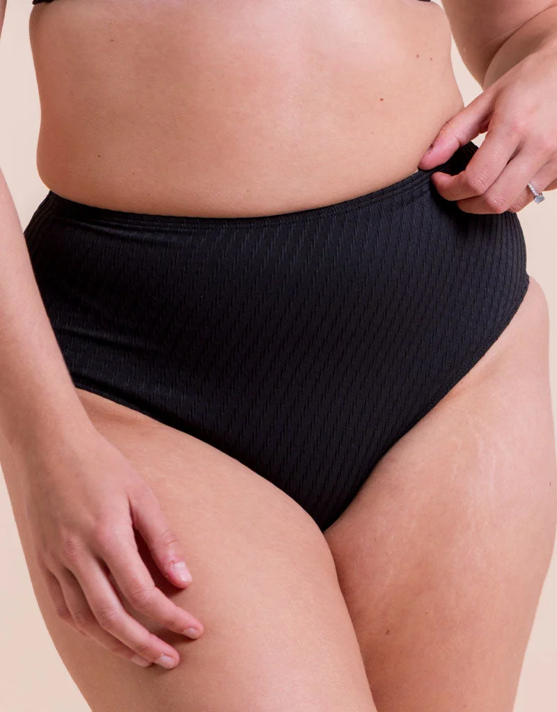 Curvy Kate Jet Set High Waist Bikini Brief Black