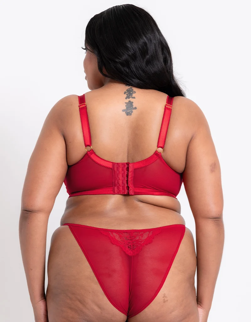 Liaison Vienna Padded Longline Balcony Bra Red