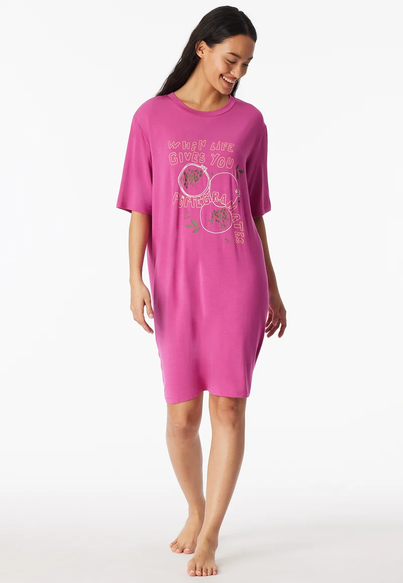 Nachthemd kurzarm Pink - Casual Fashion