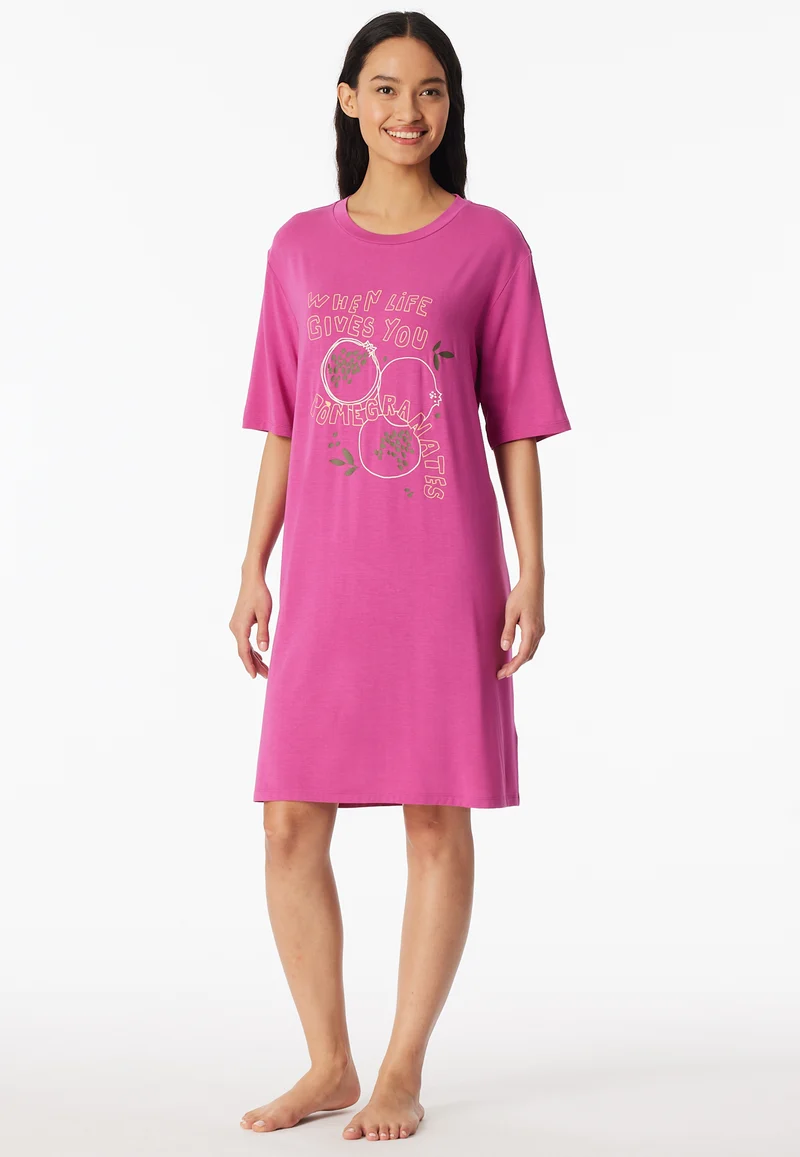 Nachthemd kurzarm Pink - Casual Fashion
