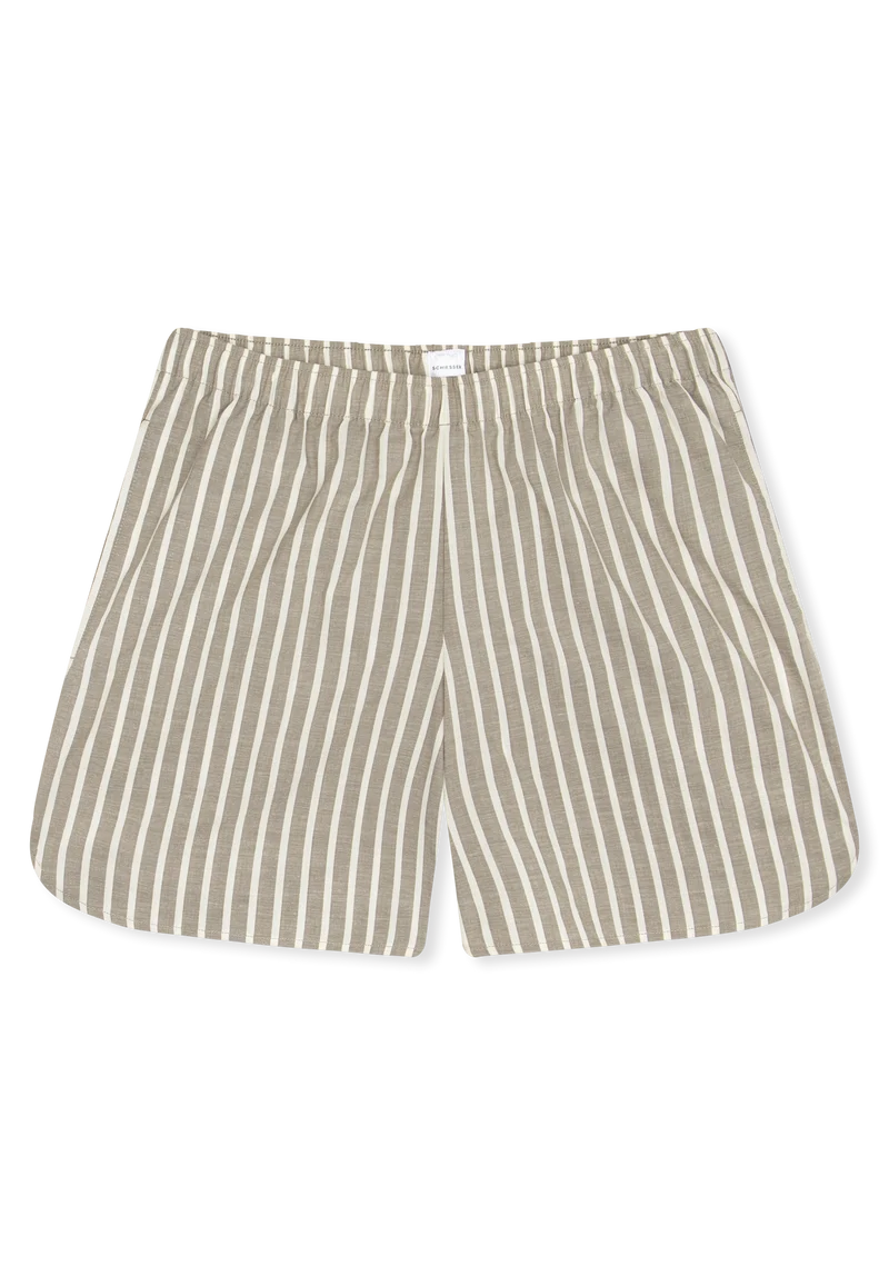 Pyjama kurz Oliv gestreift - Selected Premium