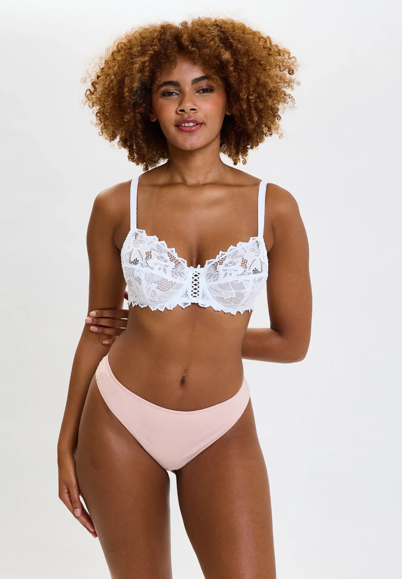 Lot de 3 strings en coton Subtile Noir, Beige et Ivoire