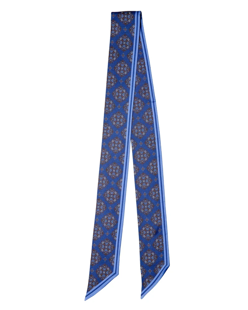 Foulard étroit en soie imprimée Dallas