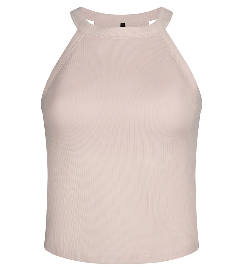 Top femme col américain brassière intégrée Rose Dim Summer