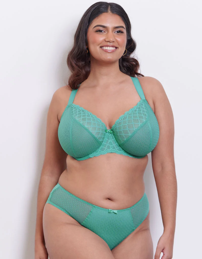Flirtelle Viola Geo Balcony Bra Bright Teal