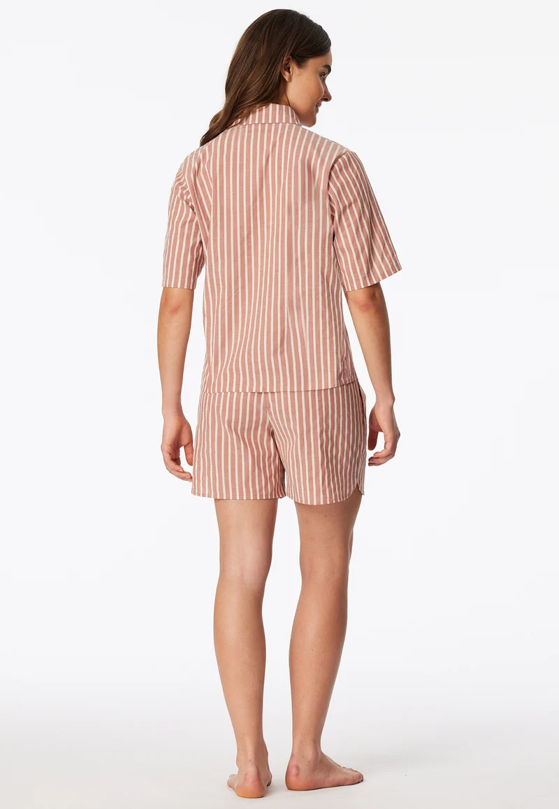 Pyjama kurz Rot gestreift - Selected Premium
