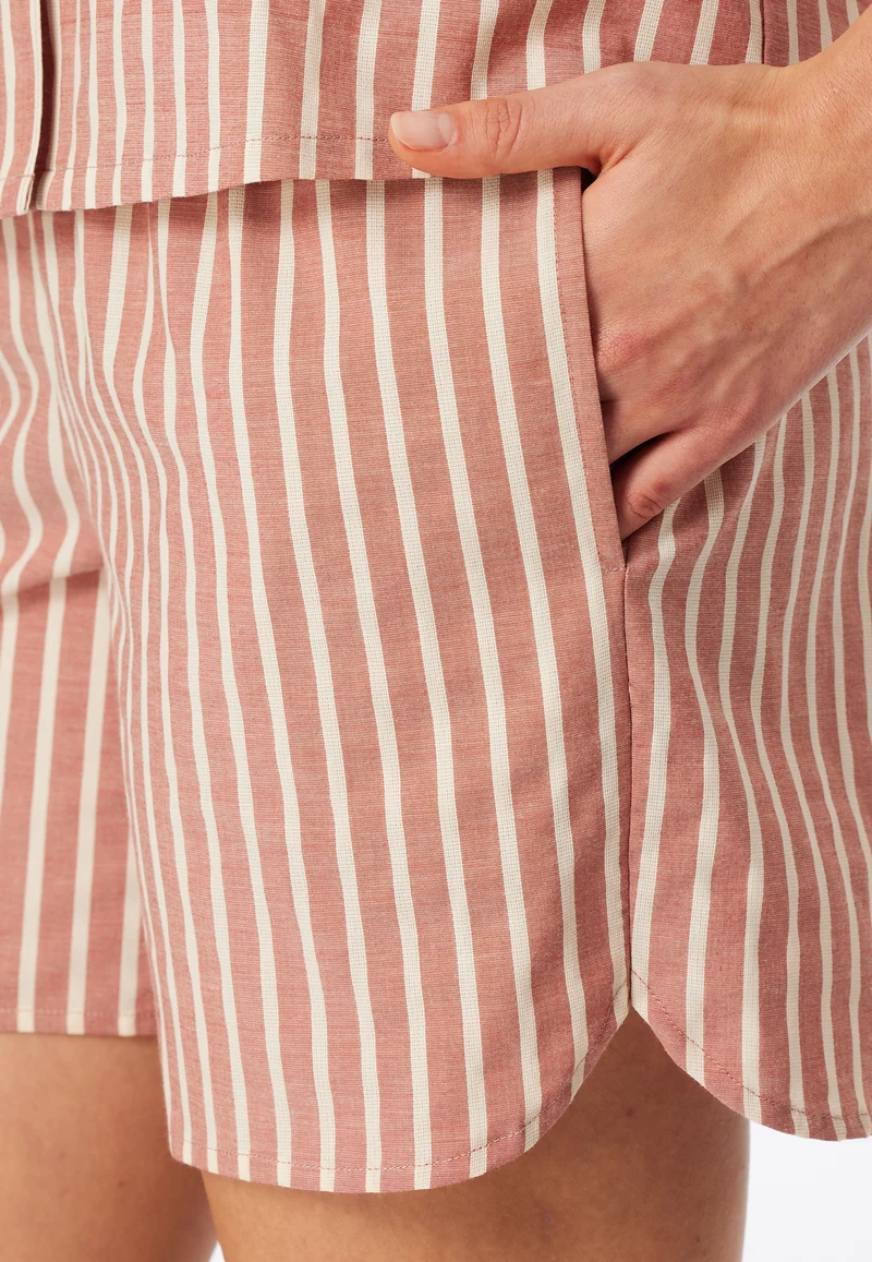 Pyjama kurz Rot gestreift - Selected Premium