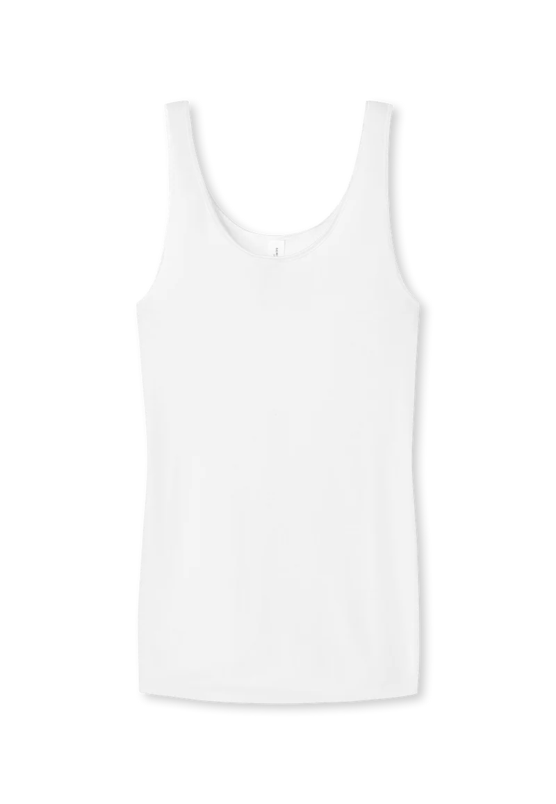 Tank Top Feinripp Weiss - Luxury
