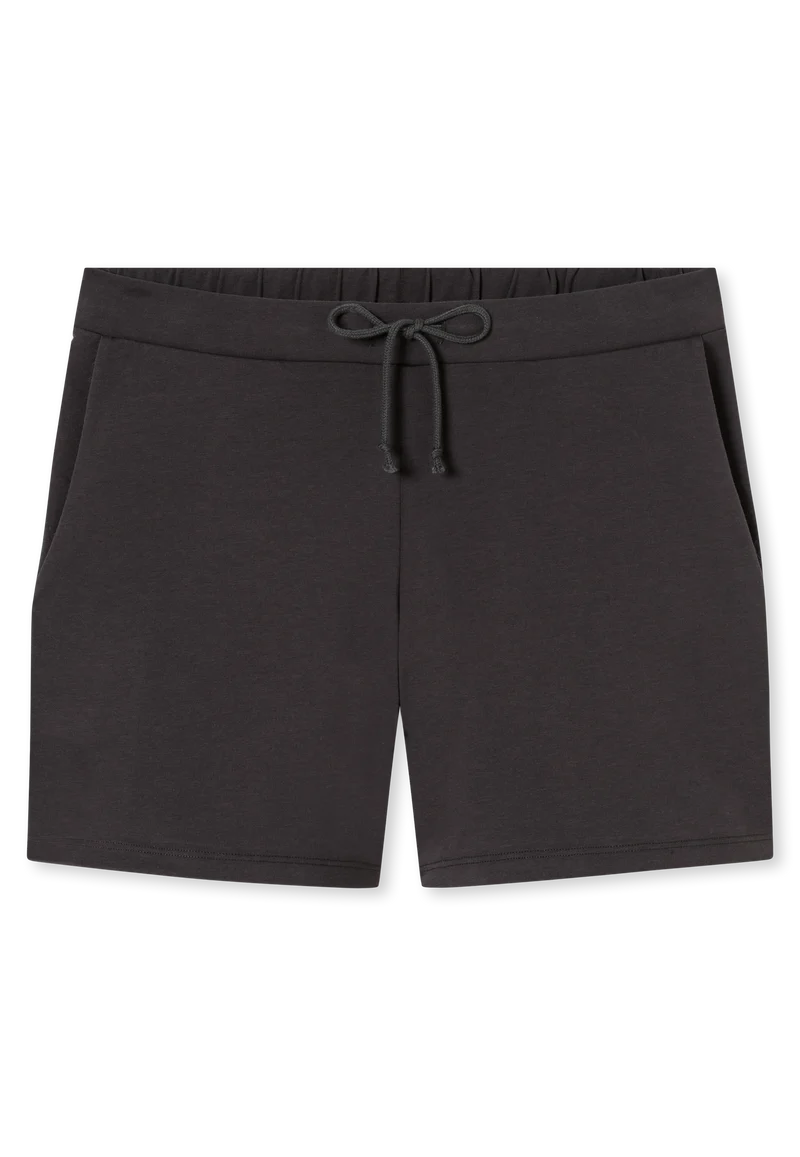 Schlafanzug kurz Anthrazit/Weiss gestreift - Casual Nightwear