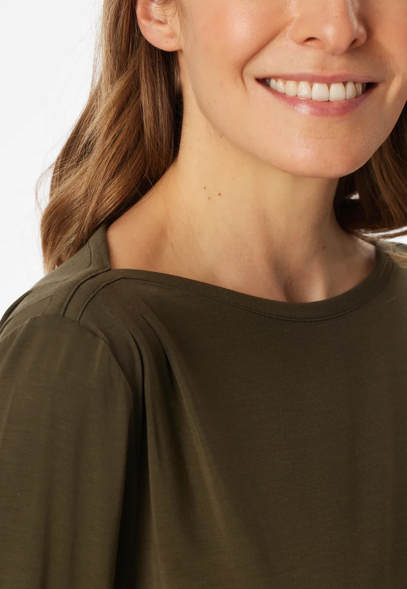Schlafanzug Khaki/Weiss gemustert - Selected Premium