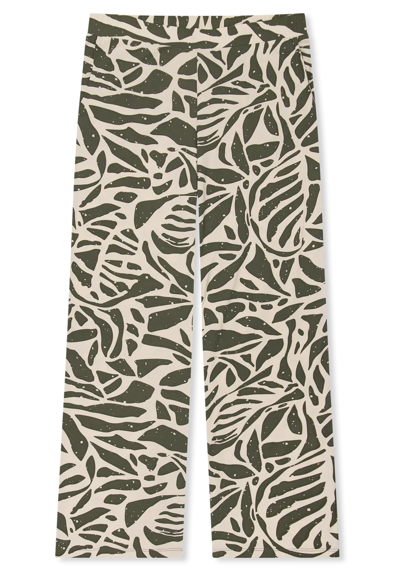 Schlafanzug Khaki/Weiss gemustert - Selected Premium