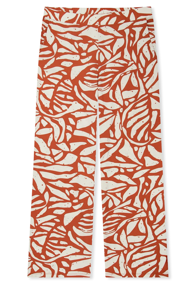 Schlafanzug Orange/Weiss gemustert - Selected Premium
