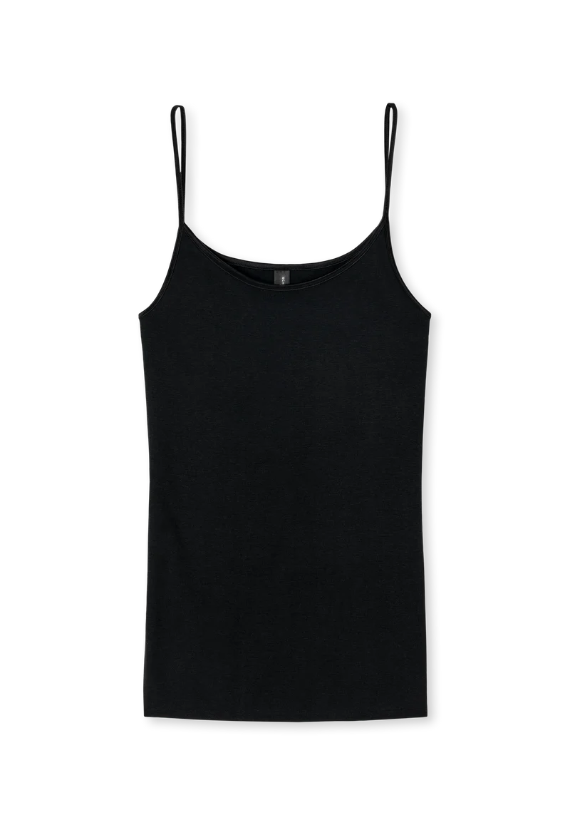 Unterhemd Feinripp Schwarz - Luxury