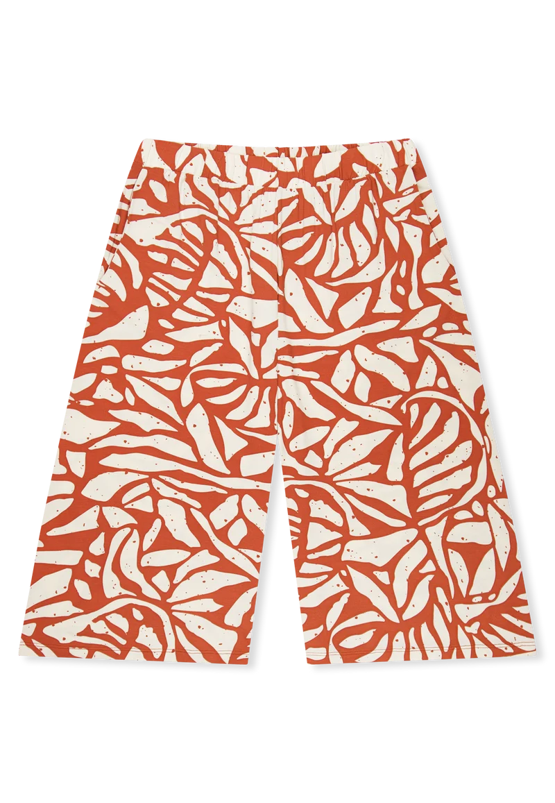 Schlafanzug 3/4-lang Orange/Weiss gemustert - Selected Premium
