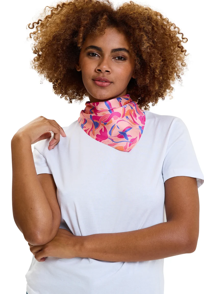 Foulard Octobre Rose Imprimé Femmes Pêche