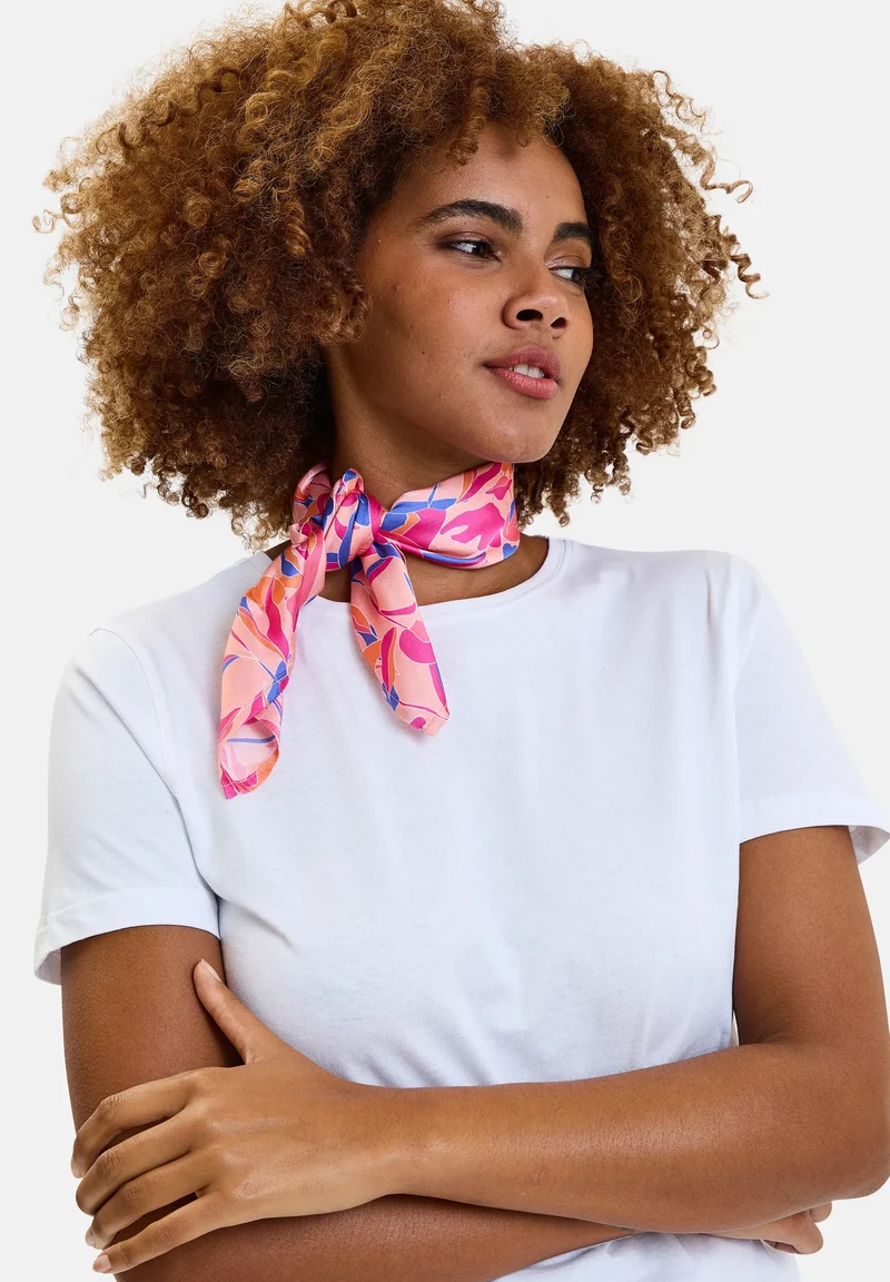 Foulard Octobre Rose Imprimé Femmes Pêche