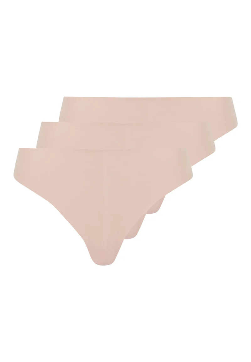 Lot de 3 tangas en microfibre Discrète Skin