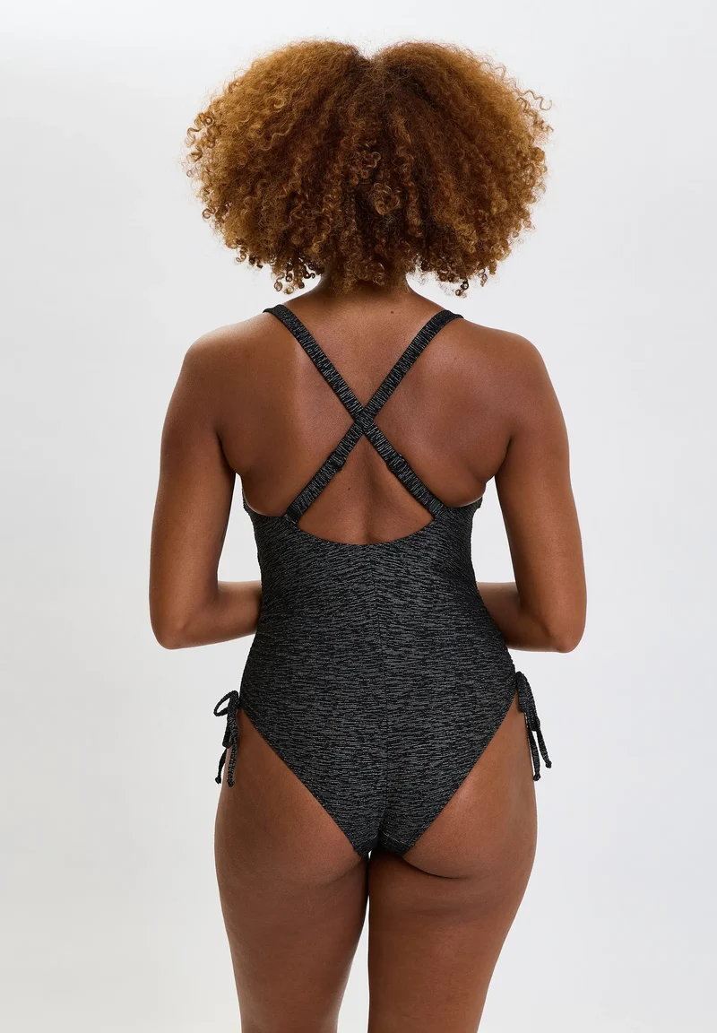 Maillot de bain une pièce sans armatures Palm Cove Noir