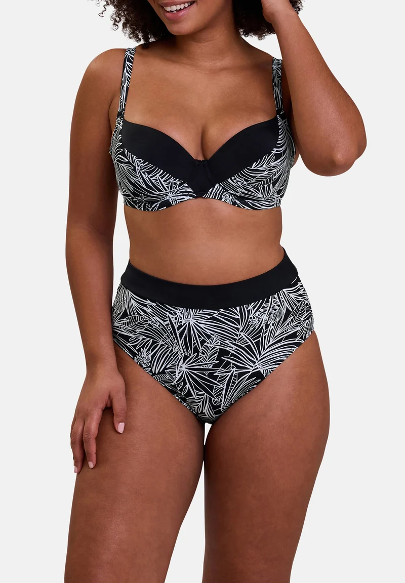 Culotte taille haute de bain Seychelles Imprimé Palmier Graphique