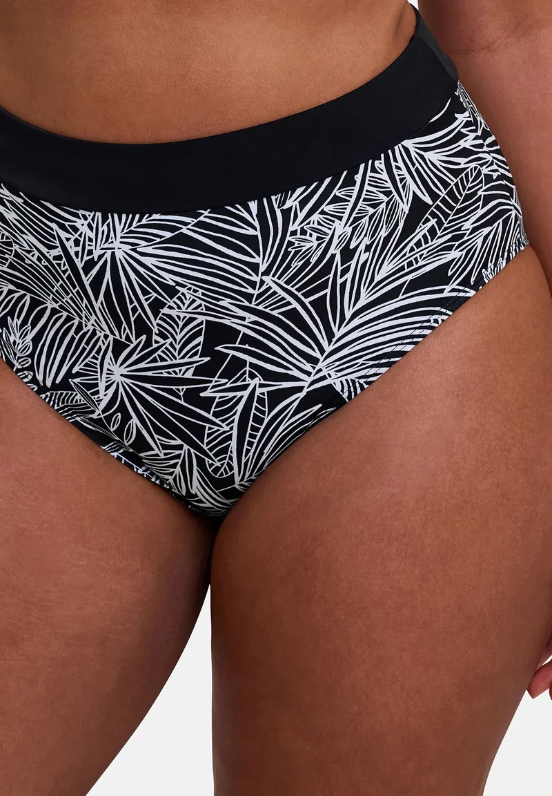 Culotte taille haute de bain Seychelles Imprimé Palmier Graphique