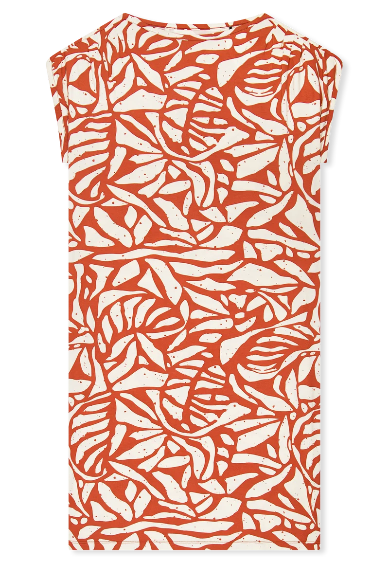 Nachthemd kurzarm Orange/Off-White - Selected Premium