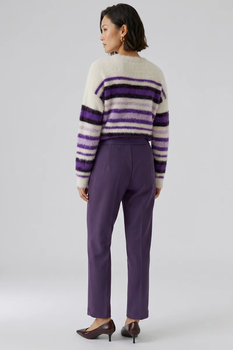 Pantalon écourté à taille élastique
