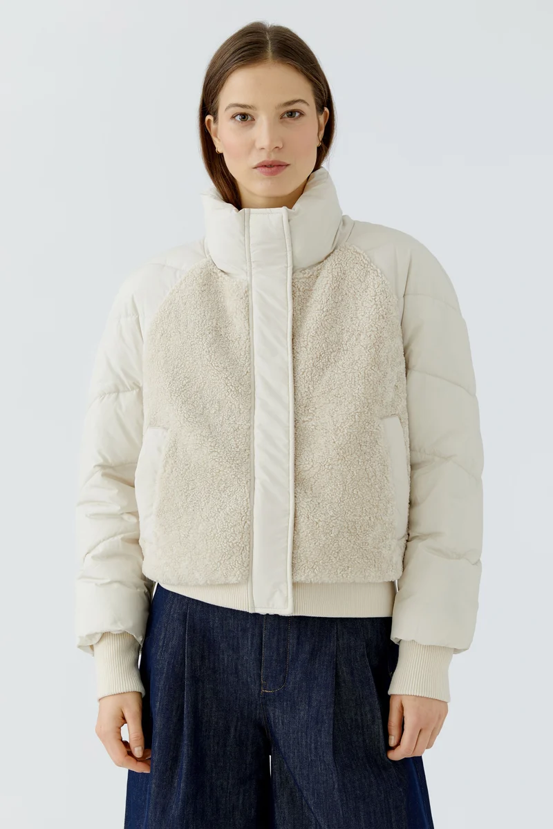 Manteau matelassé à col montant