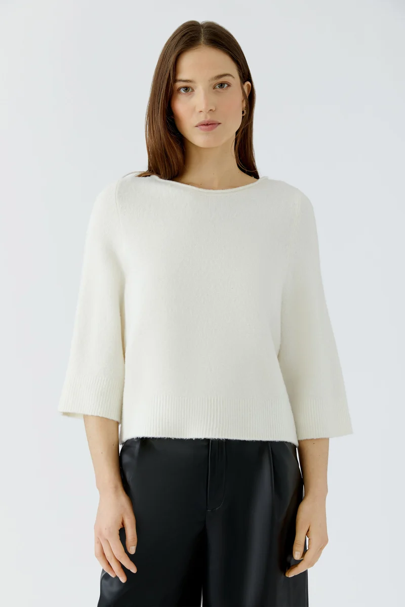 Pull ample à manches trois-quarts