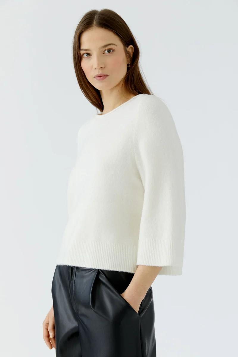 Pull ample à manches trois-quarts