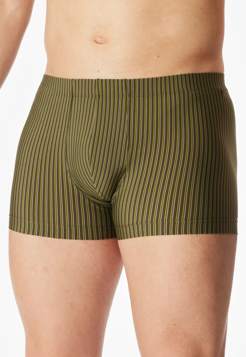 Enge Boxershorts Grün gestreift - Pure Micro