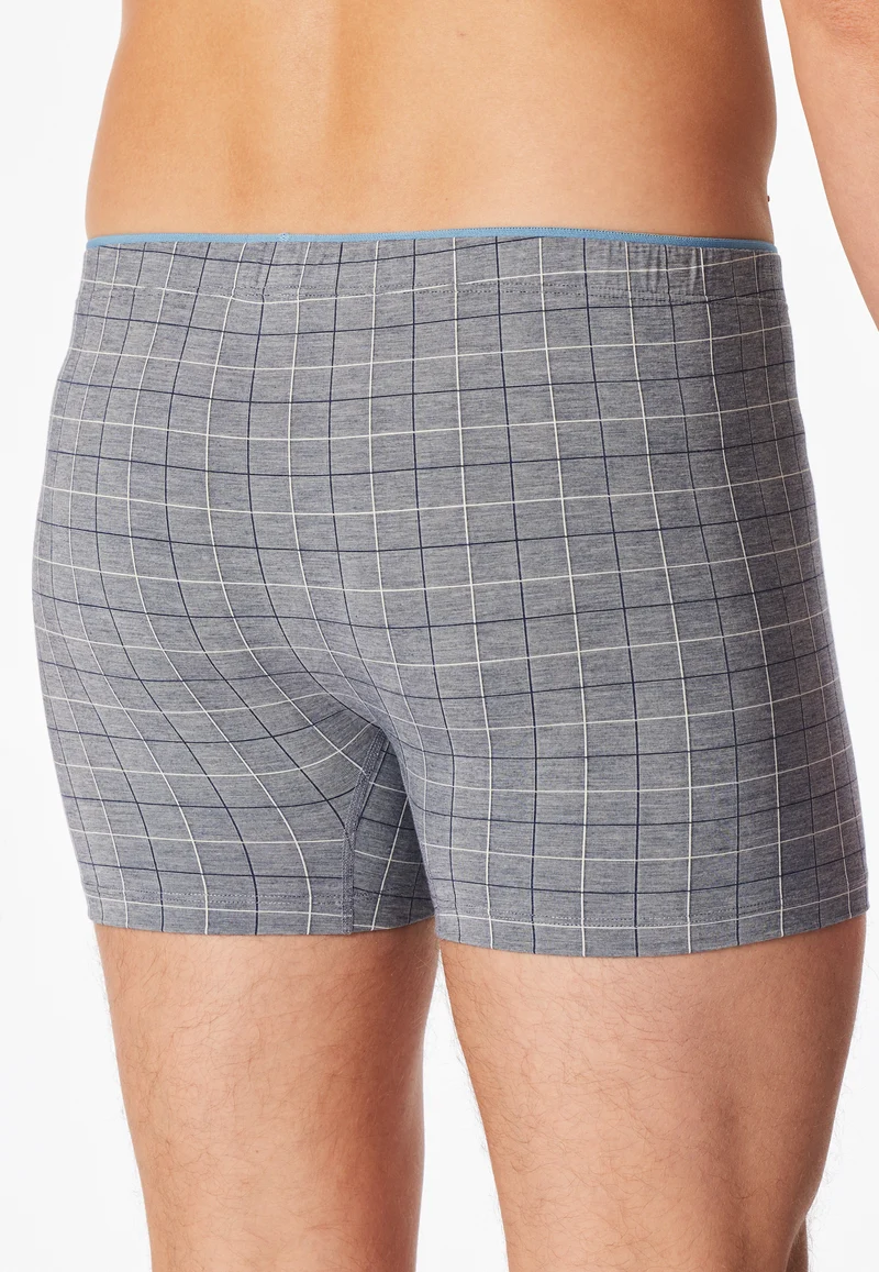 Enge Boxershorts Grau kariert - Selected Premium Jacquard