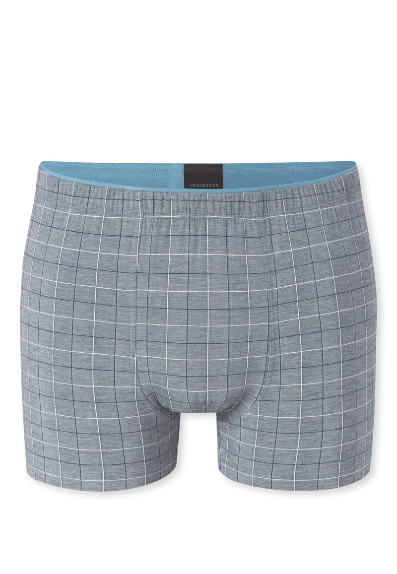Enge Boxershorts Grau kariert - Selected Premium Jacquard