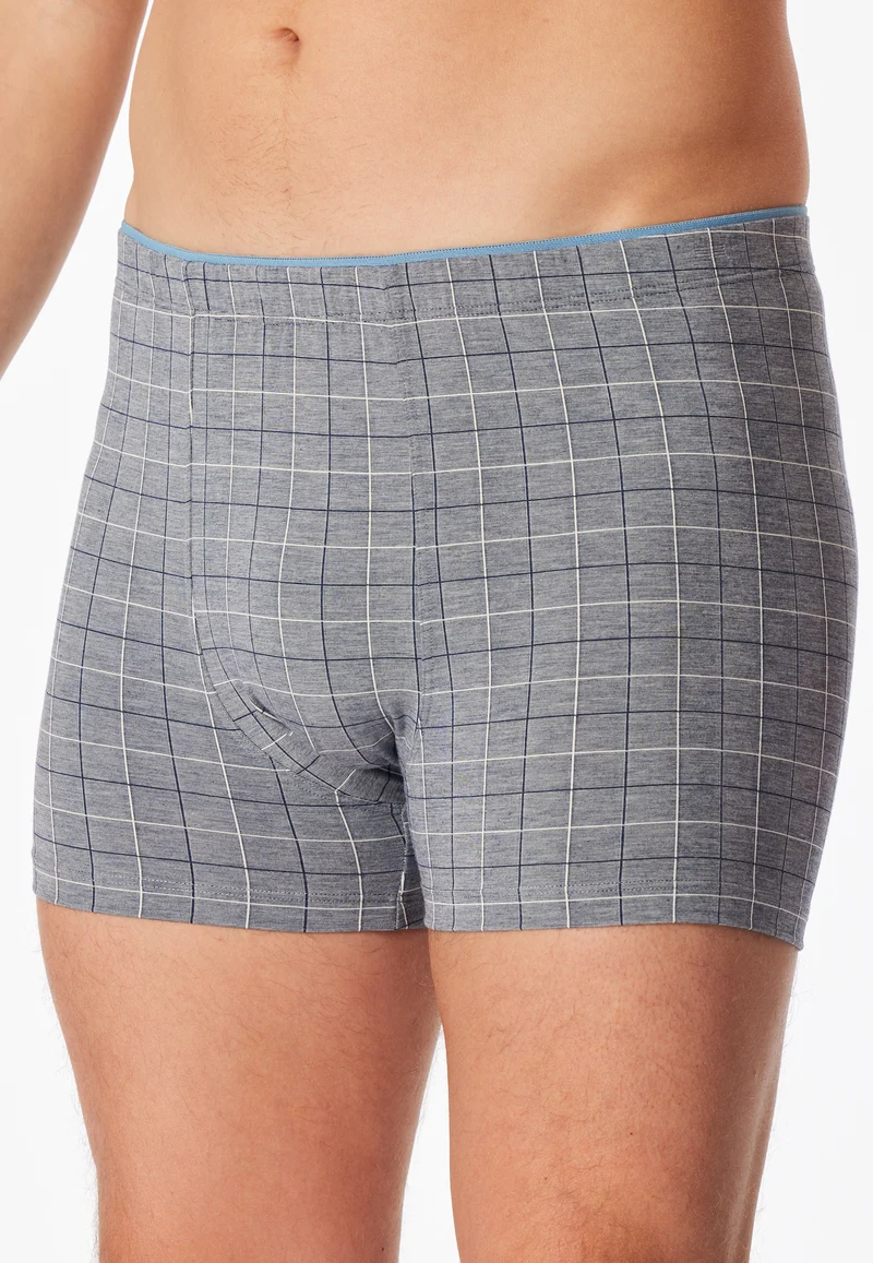 Enge Boxershorts Grau kariert - Selected Premium Jacquard