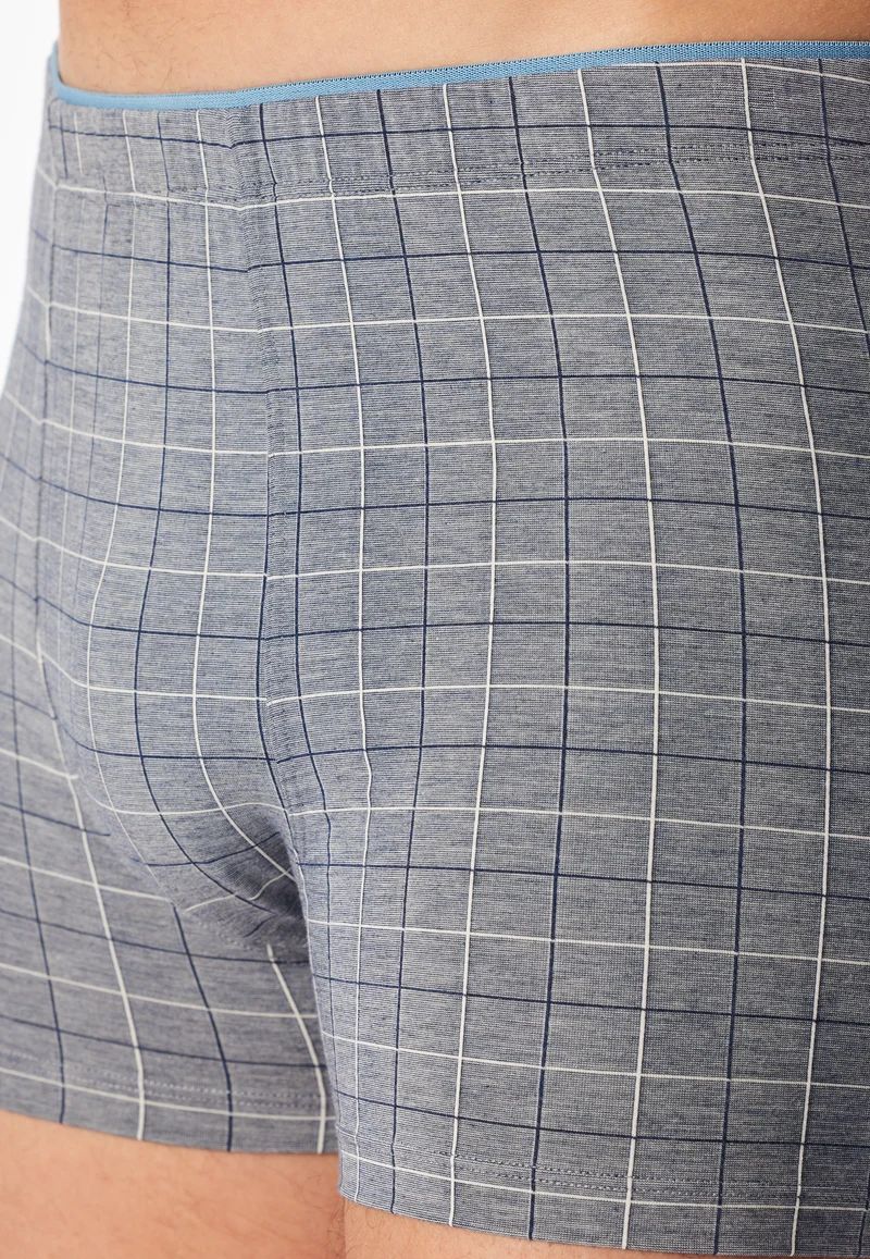 Enge Boxershorts Grau kariert - Selected Premium Jacquard