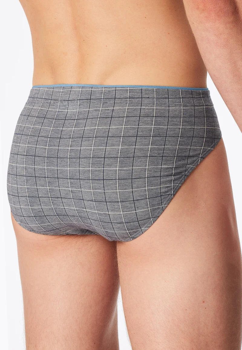 Slip Grau kariert - Selected Premium Jacquard