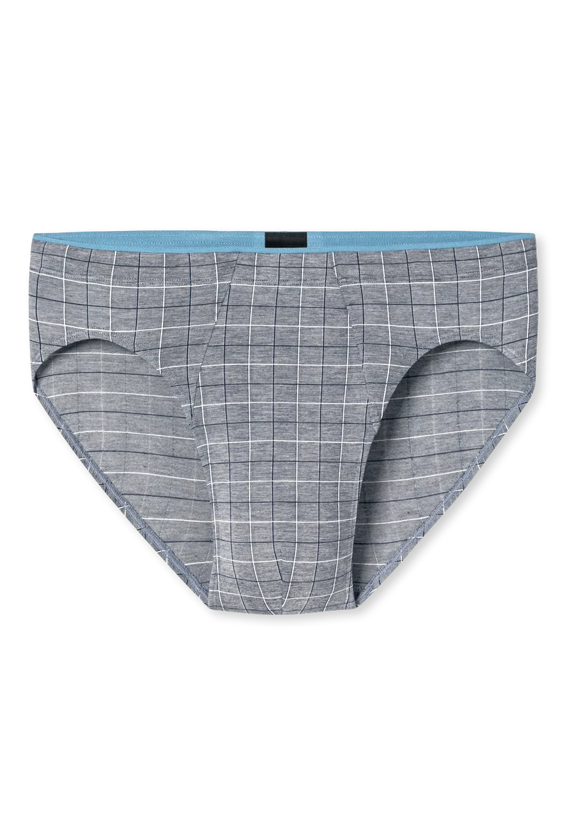 Slip Grau kariert - Selected Premium Jacquard