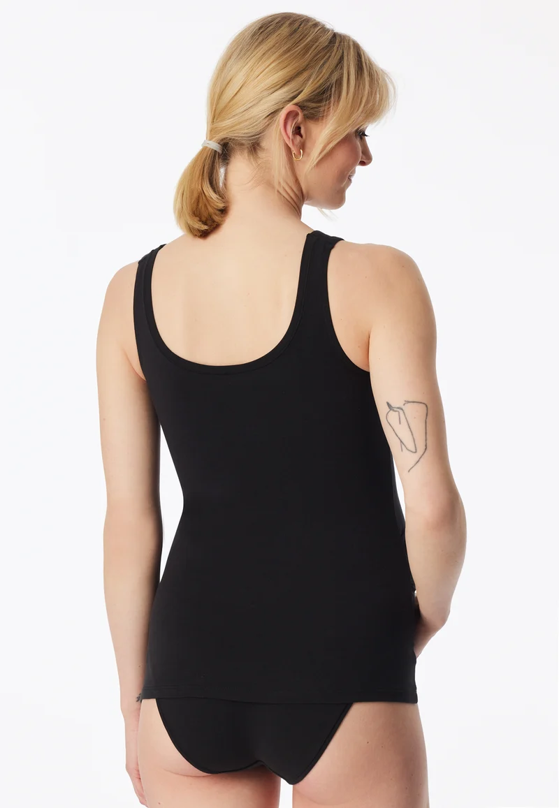 Umstandstop mit Cups V-Ausschnitt Schwarz - Unique Maternity