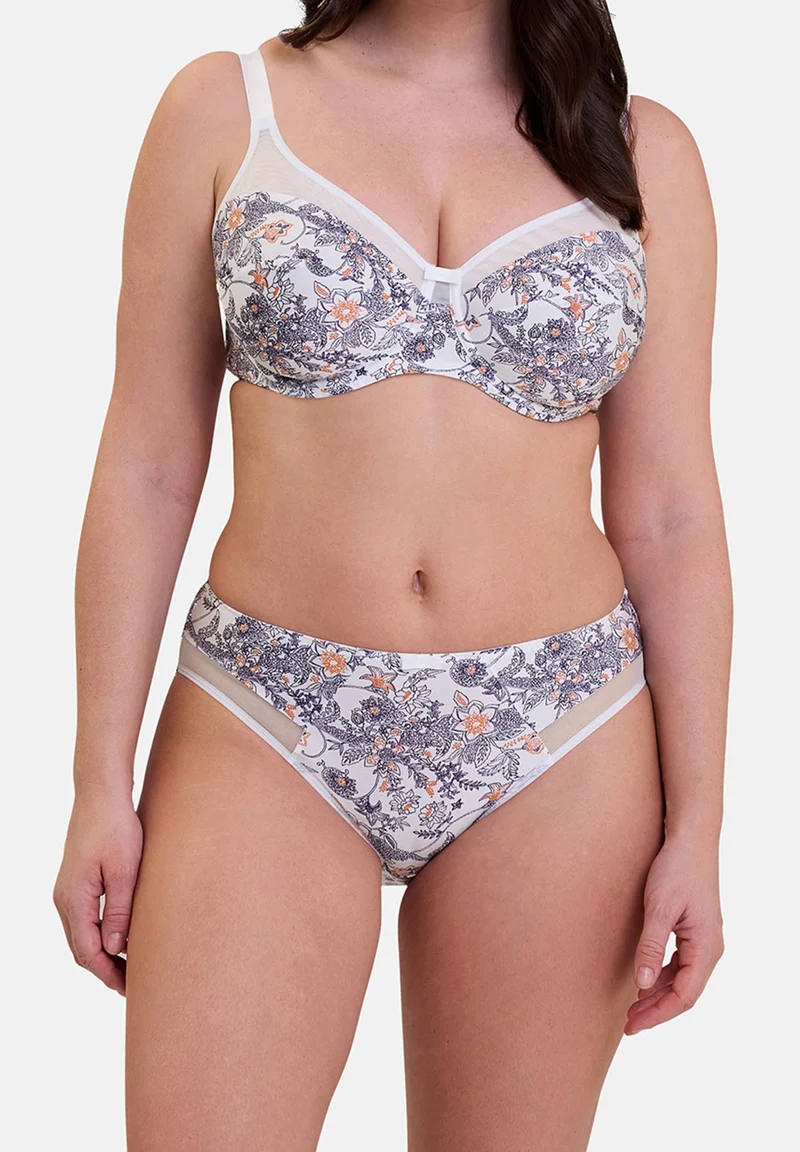 Slip Complice Imprimé Paisley Mûre et Mandarine