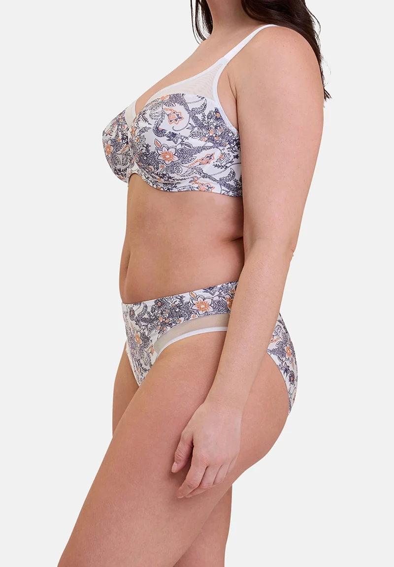 Slip Complice Imprimé Paisley Mûre et Mandarine