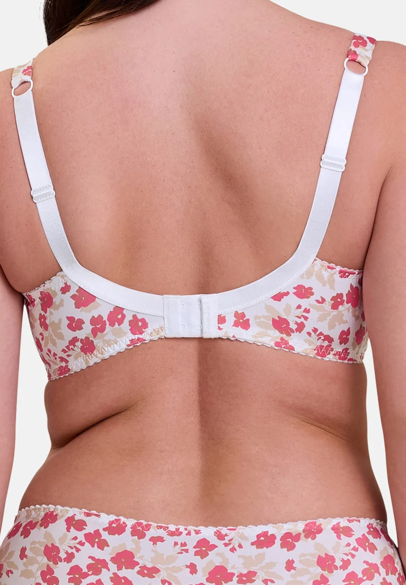 Soutien-gorge emboîtant Amélie Print Imprimé Floral Blanc et Rouge