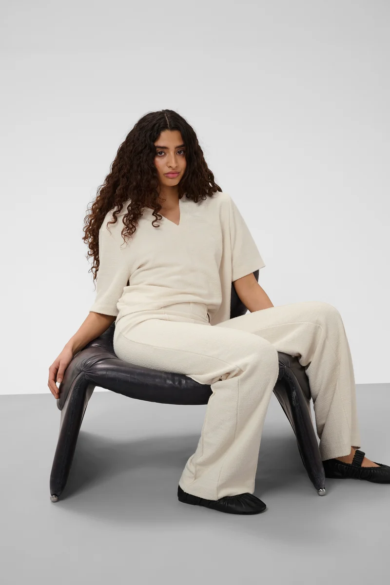 Ensemble pantalon et polo Bai texturé