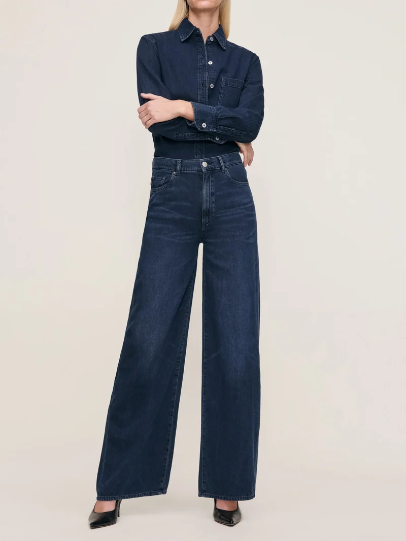 Jeans Hepburn à jambe large